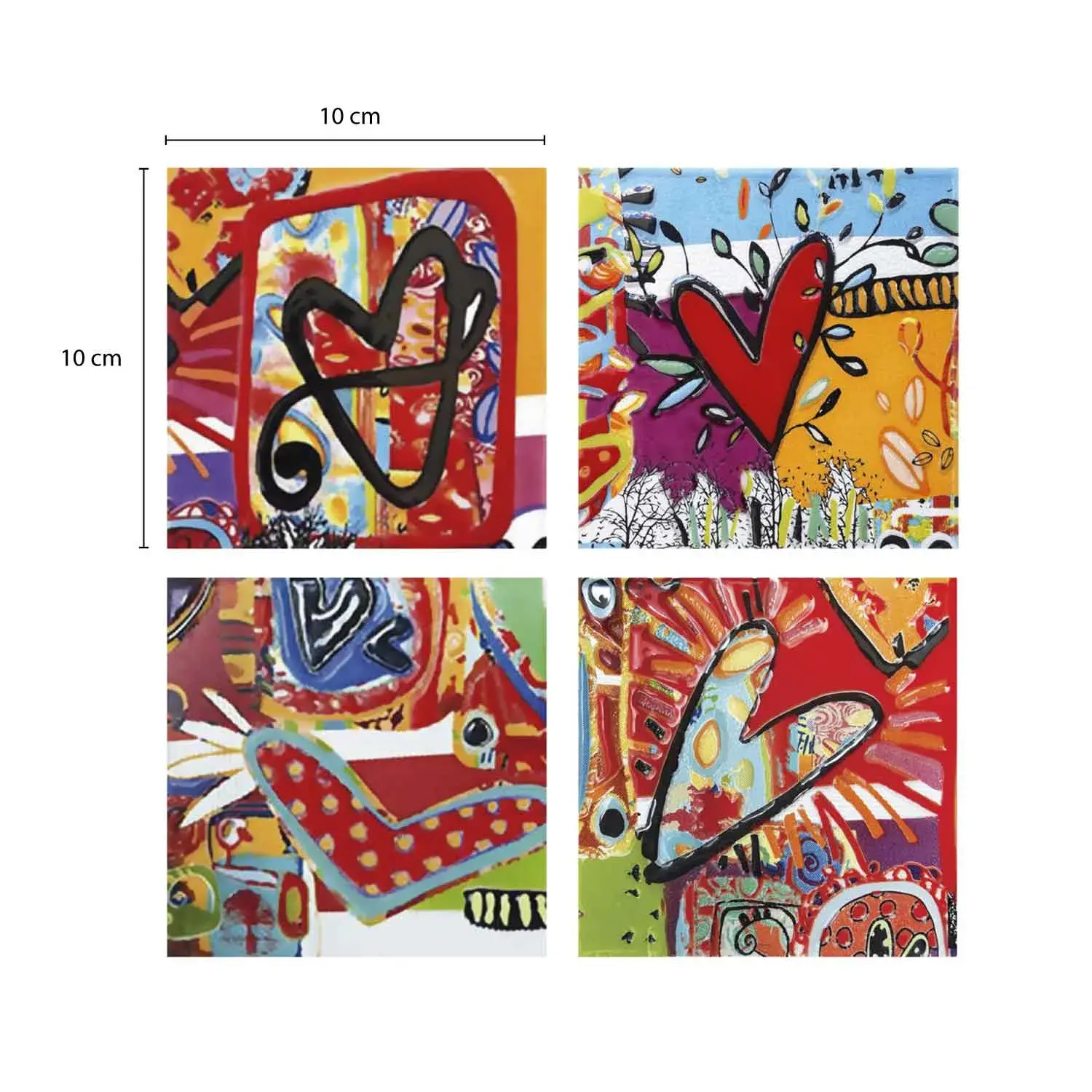 Taco Pack Corazonada 10 x 10 cm KANTU (Pack 4 Unid)